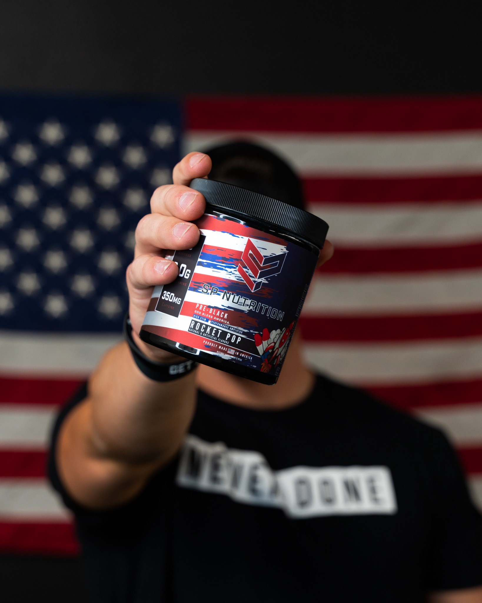 SP Nutrition supplement brand and product packaging photography